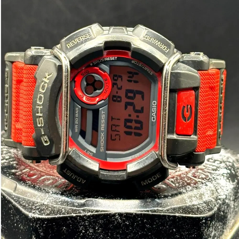 Casio G-Shock GD-400-4 Red Black Digital World Time Men's Watch